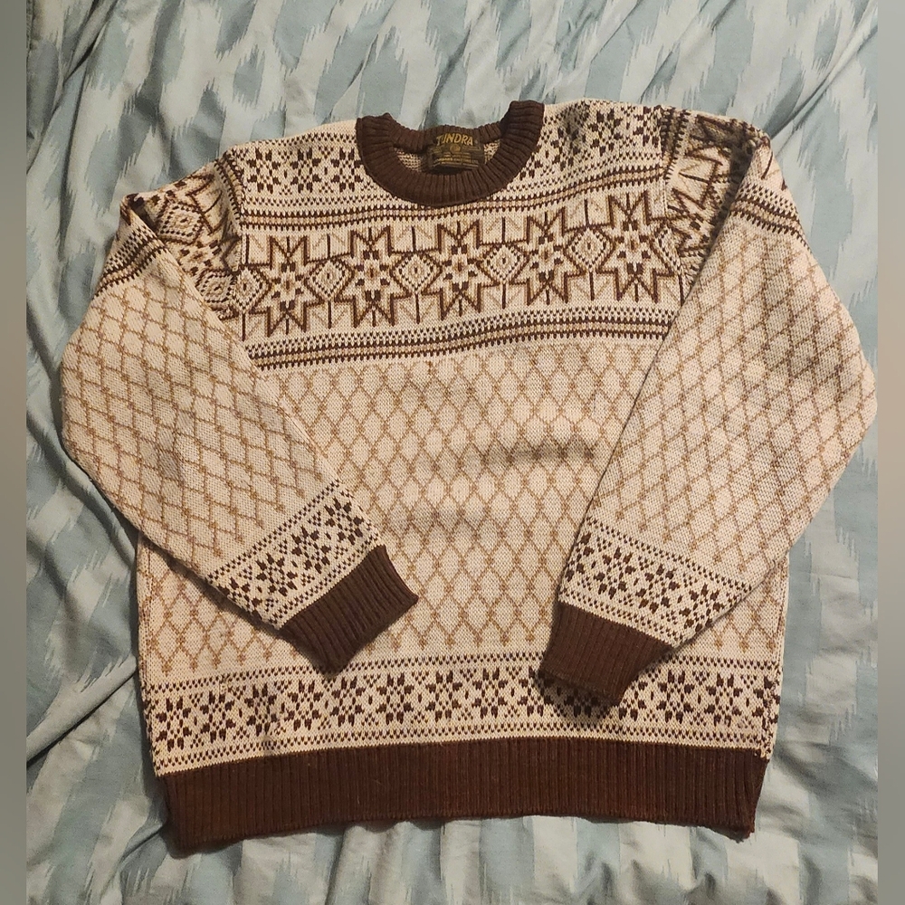Vintage Tundra Original Canada 100% Virgin Wool Men's Large Sweater‎